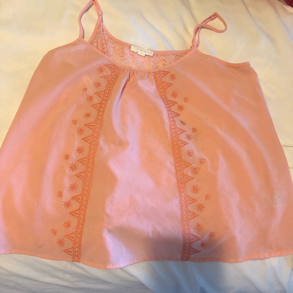 Pink spaghetti strap